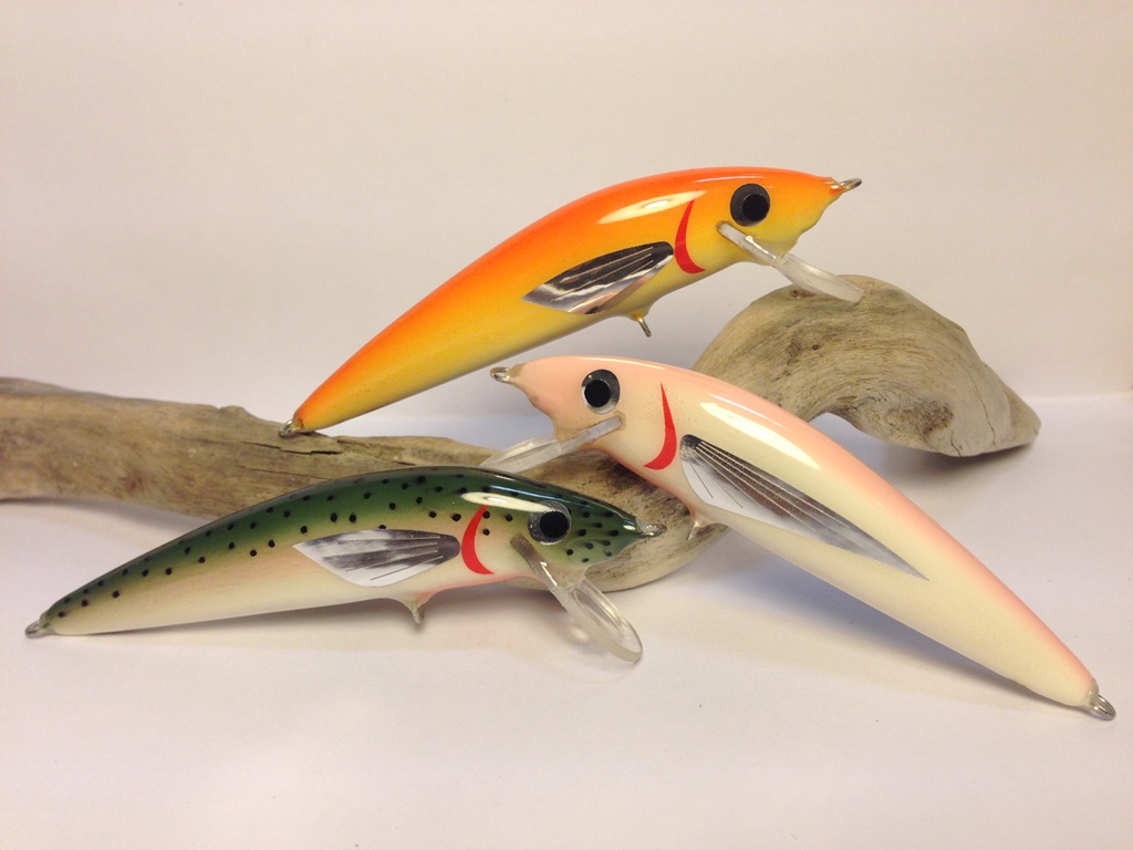 artificiali artigianali pesca spinning minnow fiume lago trote cavedani black bass lucci luccio perca aspi siluri trota marmorata persico trota made lures made italy