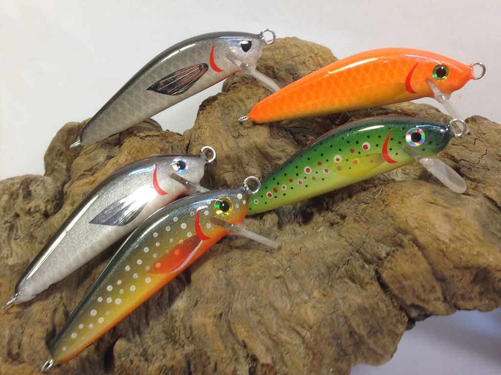 artificiali artigianali pesca spinning minnow fiume lago trote cavedani black bass lucci luccio perca aspi siluri trota marmorata persico trota made lures made italy