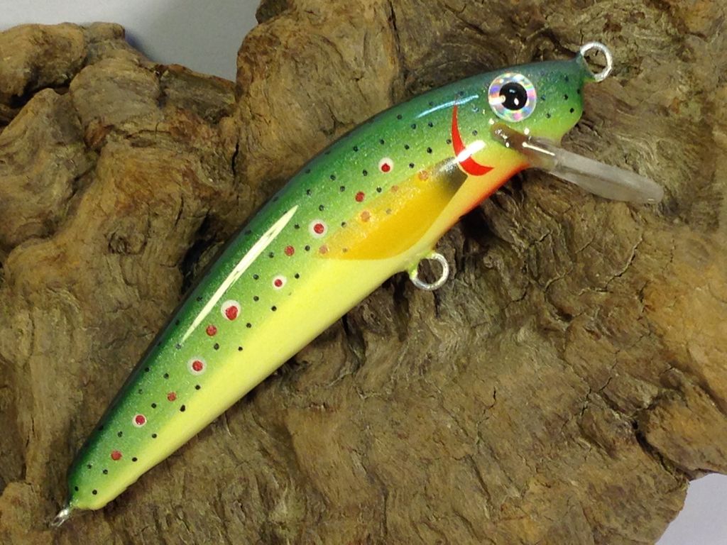 artificiali artigianali pesca spinning minnow fiume lago trote cavedani black bass lucci luccio perca aspi siluri trota marmorata persico trota made lures made italy