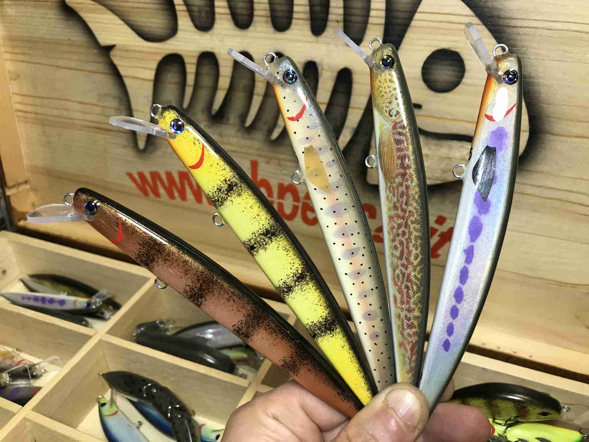 artificiali artigianali pesca spinning fiume lago trote cavedani black bass lucci luccio perca aspi siluri trota marmorata persico trota spigola serra barracuda tonno leccia hand made lures made italy