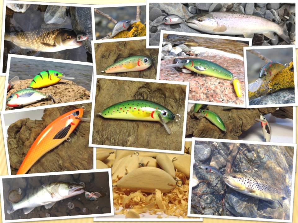 costruzione artificiali artigianali in legno hand made lures pesca trota cavedano bass lucci spigola siluri aspi serra lecce